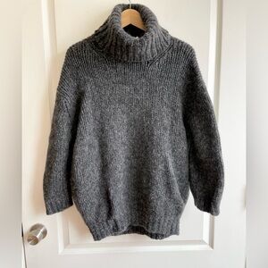 Vintage 90s J.Crew Lambswool Angora Blend Sweater Fuzzy Size M NEW Oversized